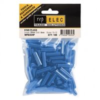 STAR PLUG BLUE 35mm (8mm DRILL), [100]