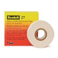 TAPE, GLASS CLOTH 27 SCOTCH, 12mm x 20m WHITE