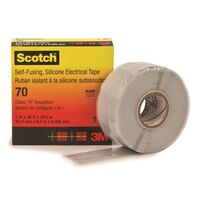TAPE, SELF-FUSING SIL RUBBR 70 SCOTCH, 25mm x 9m GREY