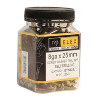 SCREW WASHER HD N/P 8G x 25mm [250]