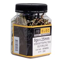 SCREW BUTTON HD TEKS 8G x 25mm [250]