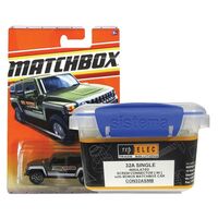 32A CLEAR CONNECTOR, SINGLE W/ BONUS MATCHBOX CAR [90] JAR