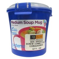 SCREW CONNECTOR, 32A CLEAR SINGLE C/W SOUP MUG [150] (6)