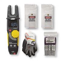 CLAMP METER WITH DANGER TAGS GLOVES, MARKERS