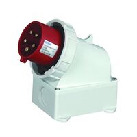 PLUG,APPLIANCE INLET,SURF MNT 5P, 400V, 16A, IP67, 6H,IEC309