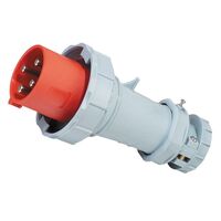 PLUG, STRAIGHT, IEC 309, IP67 4 PIN, 400V, 63A, 6H