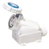 SOCKET, FIXED, SURFACE MOUNT 3P, 230V, 16A, IP67, 6H,IEC309