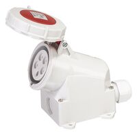 SOCKET, FIXED, SURFACE MOUNT 5P, 400V, 16A, IP67, 6H,IEC309