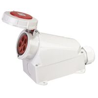 SOCKET, FIXED, SURFACE MOUNT 5P, 400V, 63A, IP67, 6H,IEC309