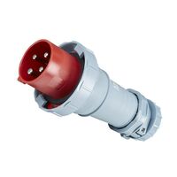 PLUG, STRAIGHT, IEC 309, IP67 4 PIN, 400V, 125A, 6H