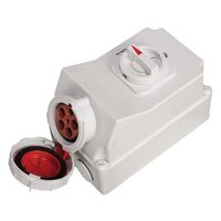 SOCKT OUTLT,SWITCHD,INTERLOCKD 5P, 400V, 63A, IP67, 6H,IEC309