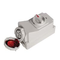 SOCKT OUTLT,SWCH,INTERL,REEFER 4P, 400V, 32A, IP67, 3H,IEC309