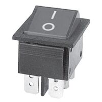 ROCKER SWITCH ON-OFF DPST 15A 4 PIN, LARGE