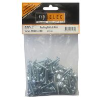BOLT/NUT ROOFING 3/16 x 1 COMB [100]