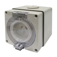 FIXED SOCKET, 3 PIN 15A, FLAT IP66 SERIES