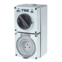 SWITCHED OUTLET, 3 PIN 20A ROUND, IP66 SERIES
