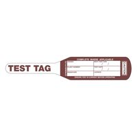 TEST TAGS, BAT STYLE BURGUNDY (5 YEARLY) [100]
