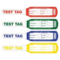TEST TAGS, BAT STYLE RAINBOW (25 RD/GN/BL/Y) [100]
