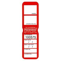 TEST TAGS, H/DUTY RECT RED (DEC~FEB) [100]