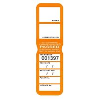 TEST TAGS, H/DUTY RECT ORANGE (JAN~JUNE) [100]