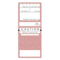 TEST TAGS, S/LAMINATING RECT RED (DEC~FEB) [100]