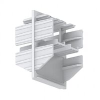 LINKABLE BATTEN SURFACE MOUNT CONNECTOR WHITE