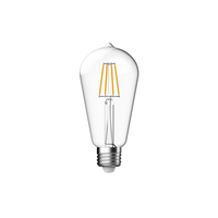 SupValue All-Glass Clear St64 LED Filament 7.5W 2700K E27