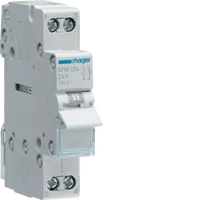 1-pole, 25A Modular Changeover Switch without Common Point