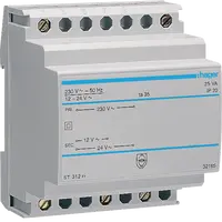 Safety transformer 25VA 230V/12-24V