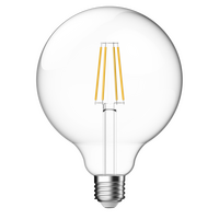 SupValue All-Glass Clear G125 LED Filament 8.6W 2700K E27