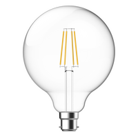 SupValue All-Glass Clear G125 LED Filament 8.6W 2700K B22