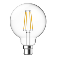 SupValue All-Glass Clear G95 LED Filament 7.5W 2700K B22