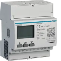3 Phase kWhmeter via CT 1A or 5A 4M MODBUS MID