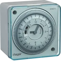 Daily time switch 1 channel, analog, 72x72 with power reserve