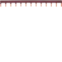 Insulated busbar 1P 63A prong 10mm² brown 13M