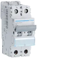 MCB 2P 10kA/15kA D-6A 2M