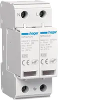 Surge Protection Device 2P T2 TNS/TT Uc 275V In 20kA Imax 40kA
