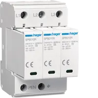 Surge Protection Device 3P T2 TNC Uc 320V In 40kA Imax 100kA  remote contact