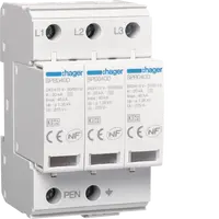 Surge Protection Device 3P T2 TNC Uc 275V In 20kA Imax 40kA remote contact