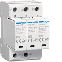 Surge Protection Device 3P T2 TNC Uc 320V In 20kA Imax 65kA remote contact