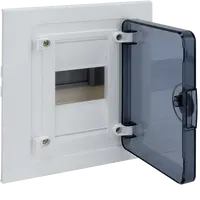 Small distributor,golf,flush,1row,4M,IP40,MS-terminal,ANZ,N+PE,transparent door