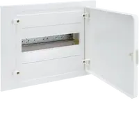 Small distributor,golf,flush,1row,12M,IP40,QC-terminal,N+PE,white door