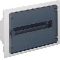 Small distributor,golf,flush,1row,18M,IP40,MS-terminal,ANZ,N+PE,transparent door