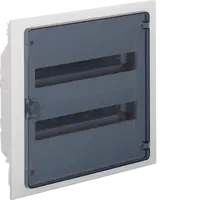 Small distributor,golf,flush,2row,36M,IP40,MS-terminal,ANZ,N+PE,transparent door