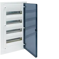 Small distributor,golf,flush,4row,IP40,48M,MS-terminal,ANZ,N+PE,transparent door