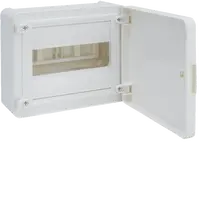 Small distributor,golf,surface,1row,IP40,8M,MS-terminal,ANZ,N+PE,white door