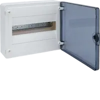 Small distributor,golf,surface,1row,IP40,12M,MS-terminal,ANZ,N+PE,transpare door