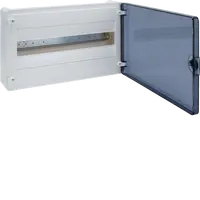 Small distributor,golf,surface,1row,IP40,18M,QC-terminal,N+PE,transparent door