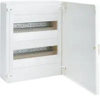 Small distributor,golf,surface,2row,IP40,24M,QC-terminal,N+PE,white door