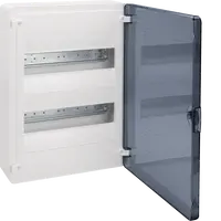 Small distributor,golf,surface,2row,IP40,24M,MS-terminal,ANZ,N+PE,transpare door